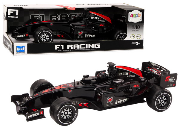 Wyścigówka Samochód Sportowy F1 Z Napędem 1:10 Czarna Dźwięki