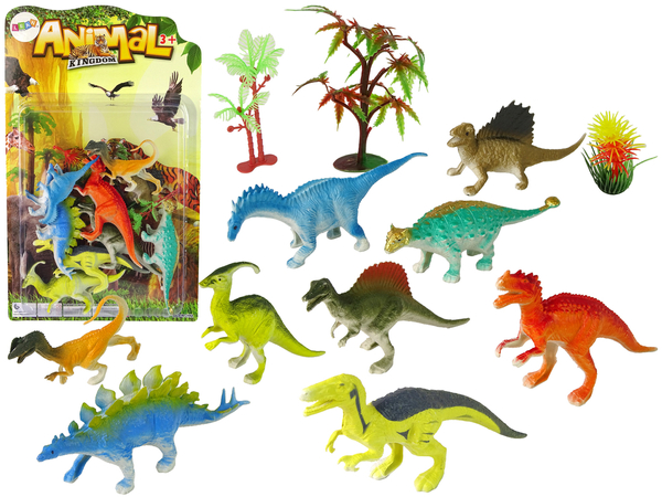 Zestaw Figurek Dinozaurów 9 sztuk Kolorowe 